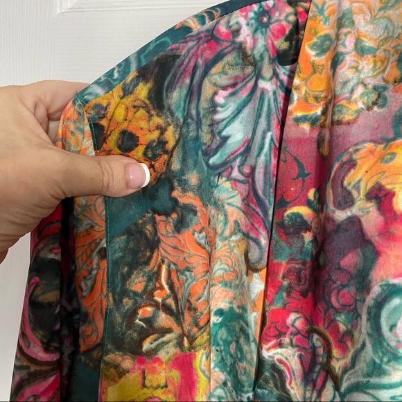 VINTAGE FLORAL FLARE TRENCH-COAT - Picture 5 of 13